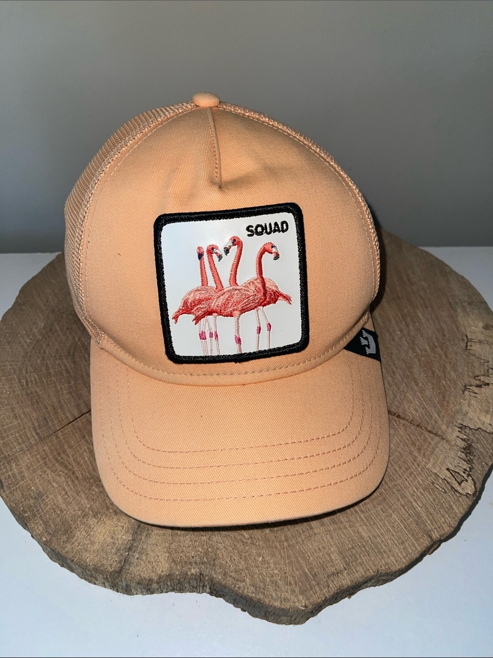 Peach Flamingo Goorin Bros Squad Trucker Hat